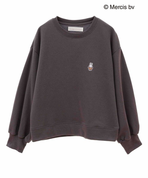 31 Sons de mode（トランテアン　ソン　ドゥ　モード）の「【WEB限定】ミッフィーコラボスウェット（スウェット・レディース・チャコールグレー/オフホワイト・36）」の2枚目の写真