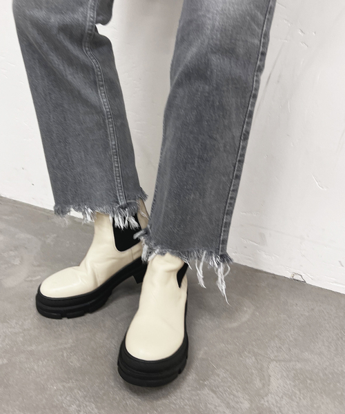 REMME（レメ）の「≪追加≫【REMME /レメ】サイドゴアブーツ（ブーツ・レディース・ブラック/ホワイト・36/37/38）」の14枚目の写真