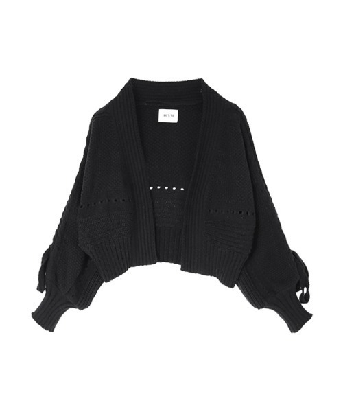 ACYM（アシーム）の「Lace up knit カーディガン（カーディガン/ボレロ・レディース・ホワイト/ブラック・FREE）」の6枚目の写真