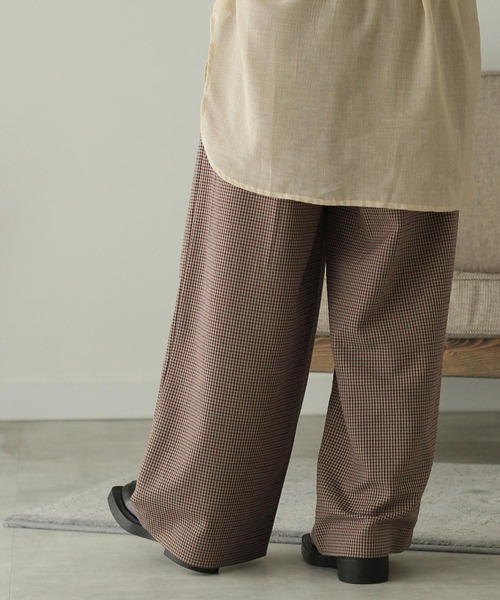Crisp（クリスプ）の「チェックタックパンツ（その他パンツ・レディース・ブラウン/ベージュ・FREE）」の8枚目の写真