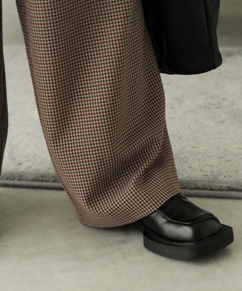 Crisp（クリスプ）の「チェックタックパンツ（その他パンツ・レディース・ブラウン/ベージュ・FREE）」の9枚目の写真