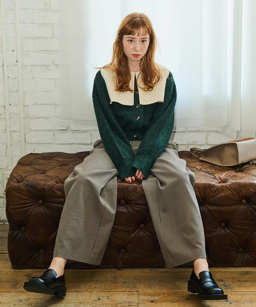 Crisp（クリスプ）の「チェックタックパンツ（その他パンツ・レディース・ブラウン/ベージュ・FREE）」の10枚目の写真