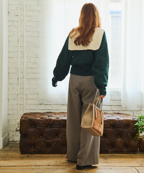 Crisp（クリスプ）の「チェックタックパンツ（その他パンツ・レディース・ブラウン/ベージュ・FREE）」の12枚目の写真