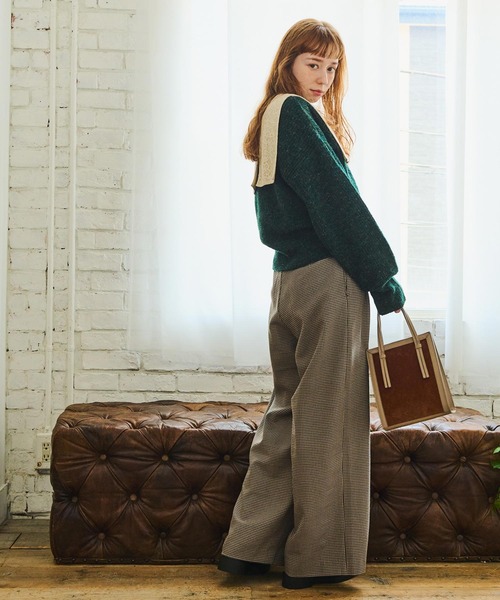 Crisp（クリスプ）の「チェックタックパンツ（その他パンツ・レディース・ブラウン/ベージュ・FREE）」の13枚目の写真