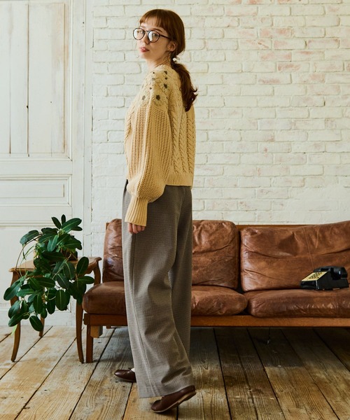 Crisp（クリスプ）の「チェックタックパンツ（その他パンツ・レディース・ブラウン/ベージュ・FREE）」の17枚目の写真