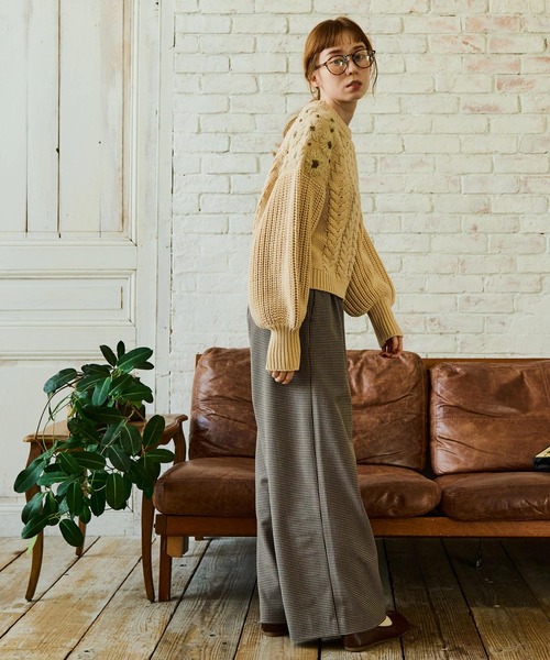 Crisp（クリスプ）の「チェックタックパンツ（その他パンツ・レディース・ブラウン/ベージュ・FREE）」の19枚目の写真