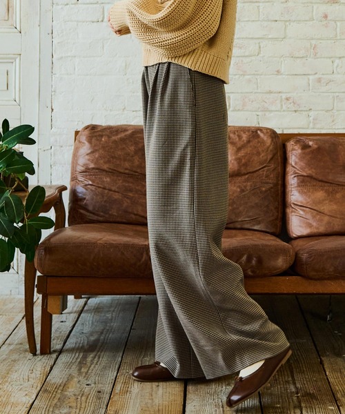 Crisp（クリスプ）の「チェックタックパンツ（その他パンツ・レディース・ブラウン/ベージュ・FREE）」の21枚目の写真