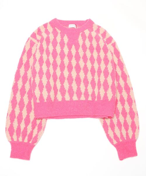 B'2nd(ビーセカンド)の「HCAE(エイチシーエーイー) JACQUARD KNITTED TOP/ジャガードニット(ニット/セーター・レディース・ブラウン/ピンク・F)」の15枚目の写真