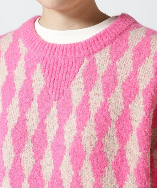 B'2nd(ビーセカンド)の「HCAE(エイチシーエーイー) JACQUARD KNITTED TOP/ジャガードニット(ニット/セーター・レディース・ブラウン/ピンク・F)」の11枚目の写真