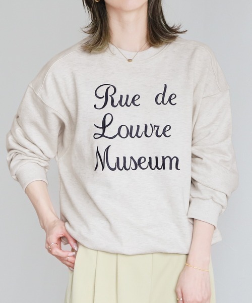 reca(レカ)の「刺繍ロゴスウェット(スウェット・レディース・ネイビー/オートミール/グレイッシュベージュ・FREE)」の4枚目の写真