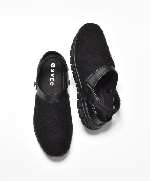 SVEC（シュベック）の「ボア サボサンダル（サンダル・レディース・ブラウン/ホワイト/ブラック・35/36/37/38/39/40/41/42/43/44/45）」の6枚目の写真