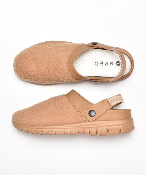 SVEC（シュベック）の「ボア サボサンダル（サンダル・レディース・ブラウン/ホワイト/ブラック・35/36/37/38/39/40/41/42/43/44/45）」の4枚目の写真