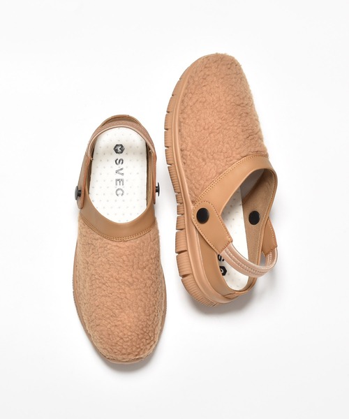 SVEC（シュベック）の「ボア サボサンダル（サンダル・レディース・ブラウン/ホワイト/ブラック・35/36/37/38/39/40/41/42/43/44/45）」の17枚目の写真