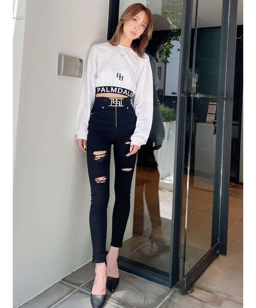 ◎GYDA ジェイダ GG ベルト バックルベルト付き スキニーデニムパンツ セットアップ着用可】H/W GGバックルベルト スキニーデニム