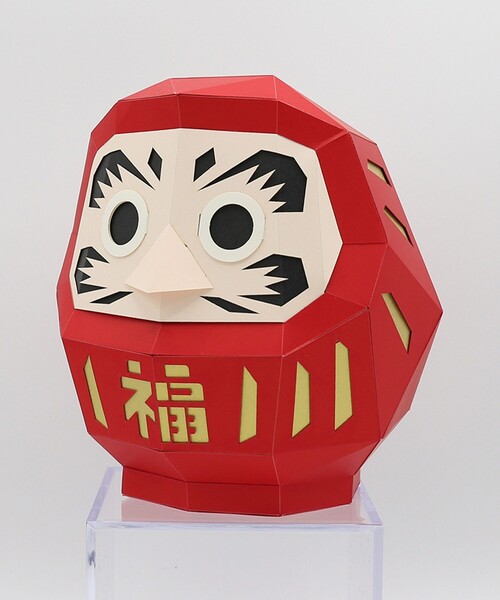 bog craft（ボグクラフト）の「bog craft / KAKU KAKU 福 だるま 中（インテリア雑貨・レディース・レッド/ゴールド・ONE SIZE）」の3枚目の写真