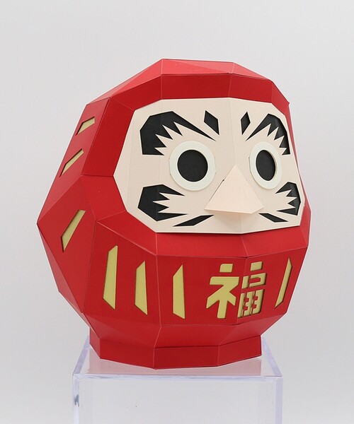 bog craft（ボグクラフト）の「bog craft / KAKU KAKU 福 だるま 中（インテリア雑貨・レディース・レッド/ゴールド・ONE SIZE）」の4枚目の写真