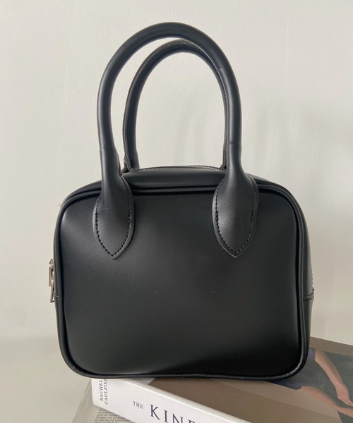 CLEA（クレア）の「2WAYアースカラースクエアミニボストンショルダーバッグ（ボストンバッグ・レディース・キャメル/アイボリー/ブラック/ライトグリーン・FREE）」の19枚目の写真