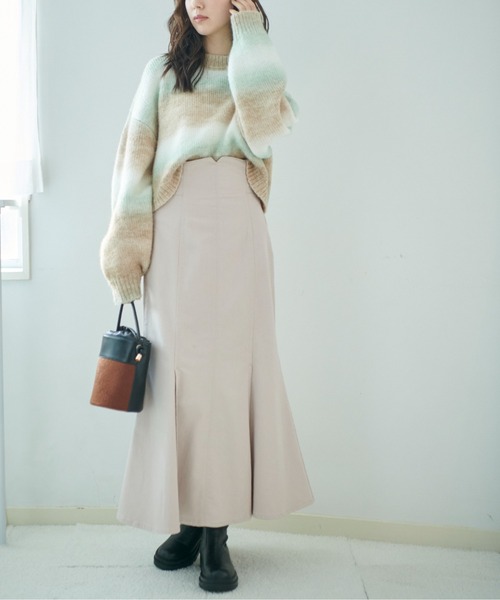 FREE'S MART（フリーズマート）の「[Sシリーズ対応]ハイウエストタックマーメイドデニムスカート（スカート・レディース・ベージュ/ダークネイビー/ブルー系その他2・X-SMALL/MEDIUM/SMALL）」の4枚目の写真