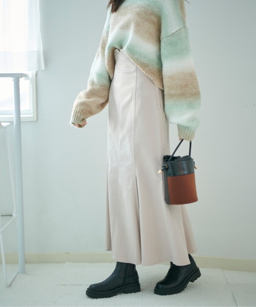 FREE'S MART（フリーズマート）の「[Sシリーズ対応]ハイウエストタックマーメイドデニムスカート（スカート・レディース・ベージュ/ダークネイビー/ブルー系その他2・X-SMALL/MEDIUM/SMALL）」の8枚目の写真