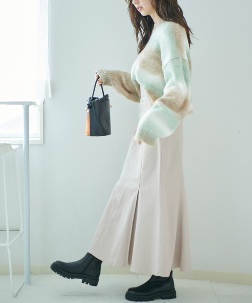 FREE'S MART（フリーズマート）の「[Sシリーズ対応]ハイウエストタックマーメイドデニムスカート（スカート・レディース・ベージュ/ダークネイビー/ブルー系その他2・X-SMALL/MEDIUM/SMALL）」の5枚目の写真