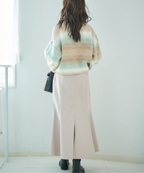 FREE'S MART（フリーズマート）の「[Sシリーズ対応]ハイウエストタックマーメイドデニムスカート（スカート・レディース・ベージュ/ダークネイビー/ブルー系その他2・X-SMALL/MEDIUM/SMALL）」の6枚目の写真