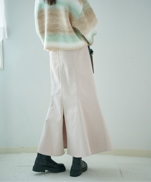 FREE'S MART（フリーズマート）の「[Sシリーズ対応]ハイウエストタックマーメイドデニムスカート（スカート・レディース・ベージュ/ダークネイビー/ブルー系その他2・X-SMALL/MEDIUM/SMALL）」の9枚目の写真