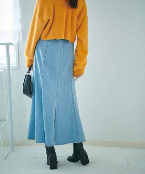 FREE'S MART（フリーズマート）の「[Sシリーズ対応]ハイウエストタックマーメイドデニムスカート（スカート・レディース・ベージュ/ダークネイビー/ブルー系その他2・X-SMALL/MEDIUM/SMALL）」の16枚目の写真