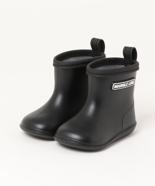 Marble Line（マーブルライン）の「ＭＬ　無地レインシューズ（レインシューズ・キッズ・ブルー/グレー/ライトイエロー/オリーブ/ブラック/ピンク/ブラウン/オレンジ/ラベンダー・13/14/15 /16/17/18/19/20/21）」の2枚目の写真