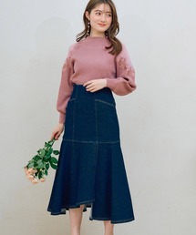 アシメデニムスカート