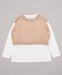 Grand PARK | 【セットアイテム】ニットベスト＆長袖カットソー(アンサンブル)