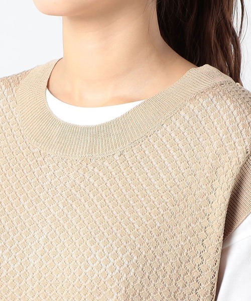 Grand PARK(グランドパーク)の「【セットアイテム】ニットベスト&長袖カットソー(アンサンブル・レディース・ライトブルー/ライトグリーン/ベージュ・FREE)」の13枚目の写真