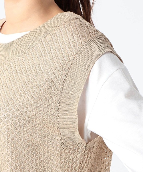 Grand PARK(グランドパーク)の「【セットアイテム】ニットベスト&長袖カットソー(アンサンブル・レディース・ライトブルー/ライトグリーン/ベージュ・FREE)」の12枚目の写真