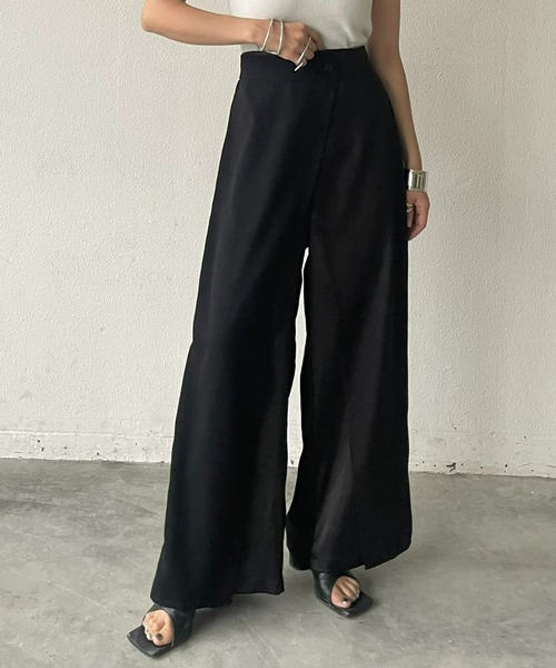 AIC.（エーアイシー）の「ミックスファブリックレイヤードラップパンツ（その他パンツ・レディース・ブラック/ベージュ/カーキ・FREE）」の22枚目の写真