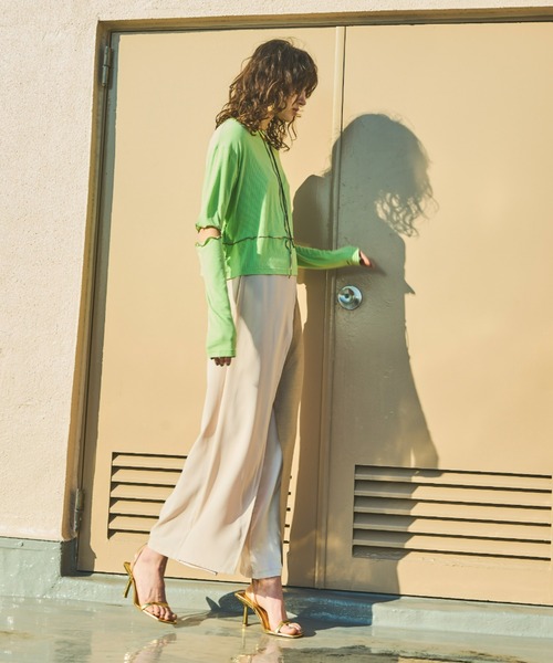 AIC.（エーアイシー）の「ミックスファブリックレイヤードラップパンツ（その他パンツ・レディース・ブラック/ベージュ/カーキ・FREE）」の18枚目の写真