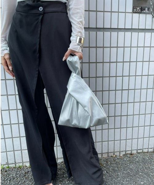 セール】ミックスファブリックレイヤードラップパンツ（その他