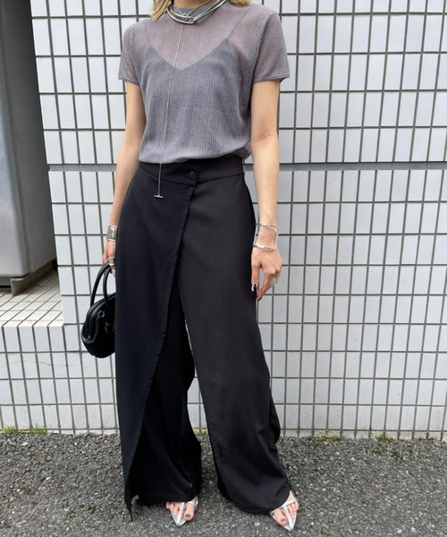 diagramラップパンツ セール】ミックスファブリックレイヤードラップパンツ（その他