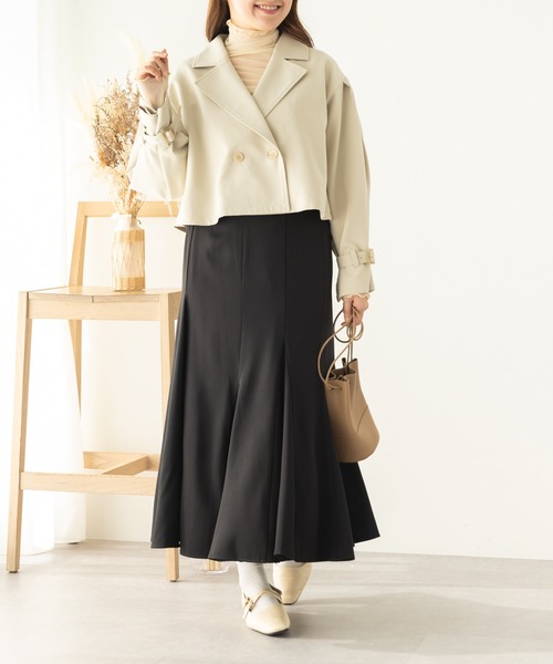 SLURR（スラ―）の「キャンディースリーブショート丈トレンチコート（トレンチコート・レディース・アイボリー/ベージュ・FREE）」の7枚目の写真