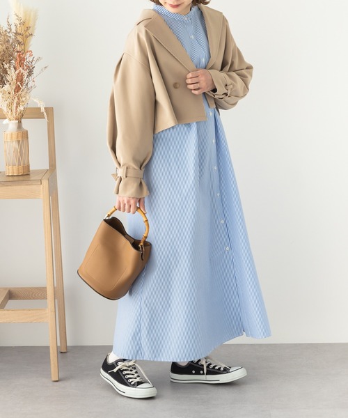 SLURR（スラ―）の「キャンディースリーブショート丈トレンチコート（トレンチコート・レディース・アイボリー/ベージュ・FREE）」の9枚目の写真