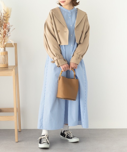 SLURR（スラ―）の「キャンディースリーブショート丈トレンチコート（トレンチコート・レディース・アイボリー/ベージュ・FREE）」の10枚目の写真