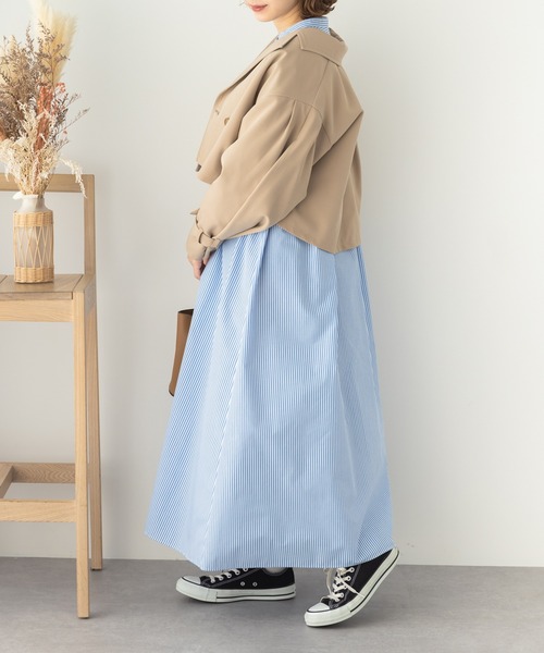 SLURR（スラ―）の「キャンディースリーブショート丈トレンチコート（トレンチコート・レディース・アイボリー/ベージュ・FREE）」の11枚目の写真