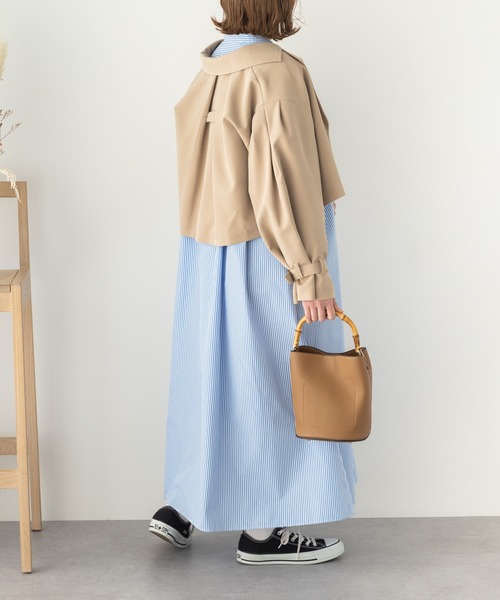 SLURR（スラ―）の「キャンディースリーブショート丈トレンチコート（トレンチコート・レディース・アイボリー/ベージュ・FREE）」の12枚目の写真