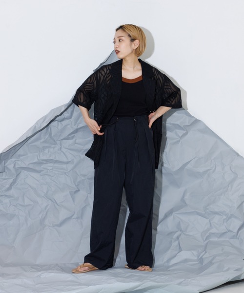 NOMINE（ノミネ）の「カップイン アメスリ ニット タンクトップ（タンクトップ・レディース・ブラウン/ホワイト/オレンジ/ブラック系その他/ブラック系その他2・フリー）」の15枚目の写真