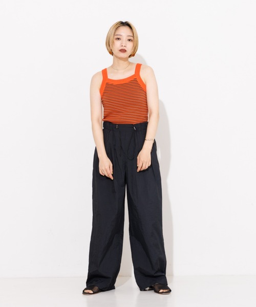 NOMINE（ノミネ）の「カップイン アメスリ ニット タンクトップ（タンクトップ・レディース・ブラウン/ホワイト/オレンジ/ブラック系その他/ブラック系その他2・フリー）」の20枚目の写真