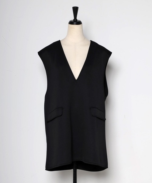 Bonjour Sagan（ボンジュールサガン）の「Vネックプルオーバーベスト（ベスト・レディース・ブラック/アイボリー・FREE）」の15枚目の写真