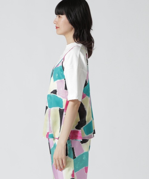 BANANATIME(バナナタイム) CAMISOLE3 STROKES PURPLEGREEN