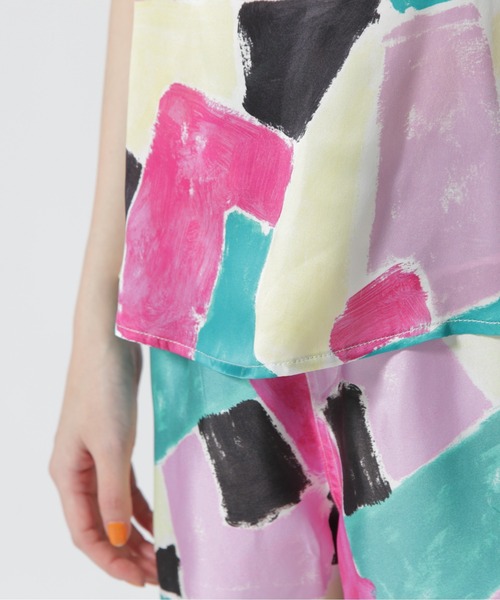 BANANATIME(バナナタイム) CAMISOLE3 STROKES PURPLEGREEN