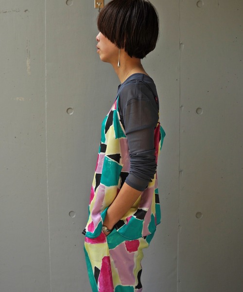 BANANATIME(バナナタイム) CAMISOLE3 STROKES PURPLEGREEN