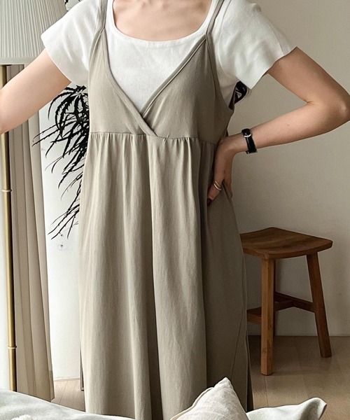 fd style（エフディ スタイル）の「裾フリル袖なしワンピース（ワンピース・レディース・Moca/LT.Blue/Black・FREE）」の18枚目の写真