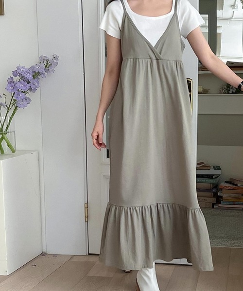 fd style（エフディ スタイル）の「裾フリル袖なしワンピース（ワンピース・レディース・Moca/LT.Blue/Black・FREE）」の22枚目の写真