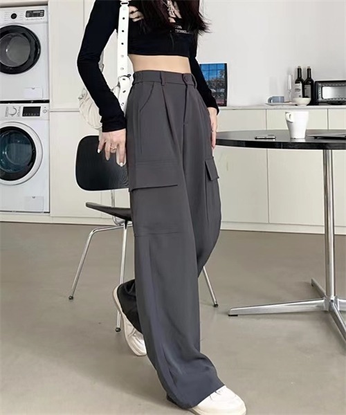 FREE STYLISTS(フリー スタイリスト)の「バックウエスト ワイド パンツ(その他パンツ・レディース・ブラック/グレー/カーキ・S/M/L)」の22枚目の写真